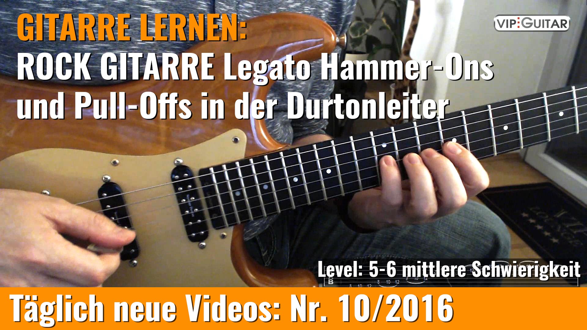 Legato Hammer-Ons und Pull-Offs in der Durtonleiter