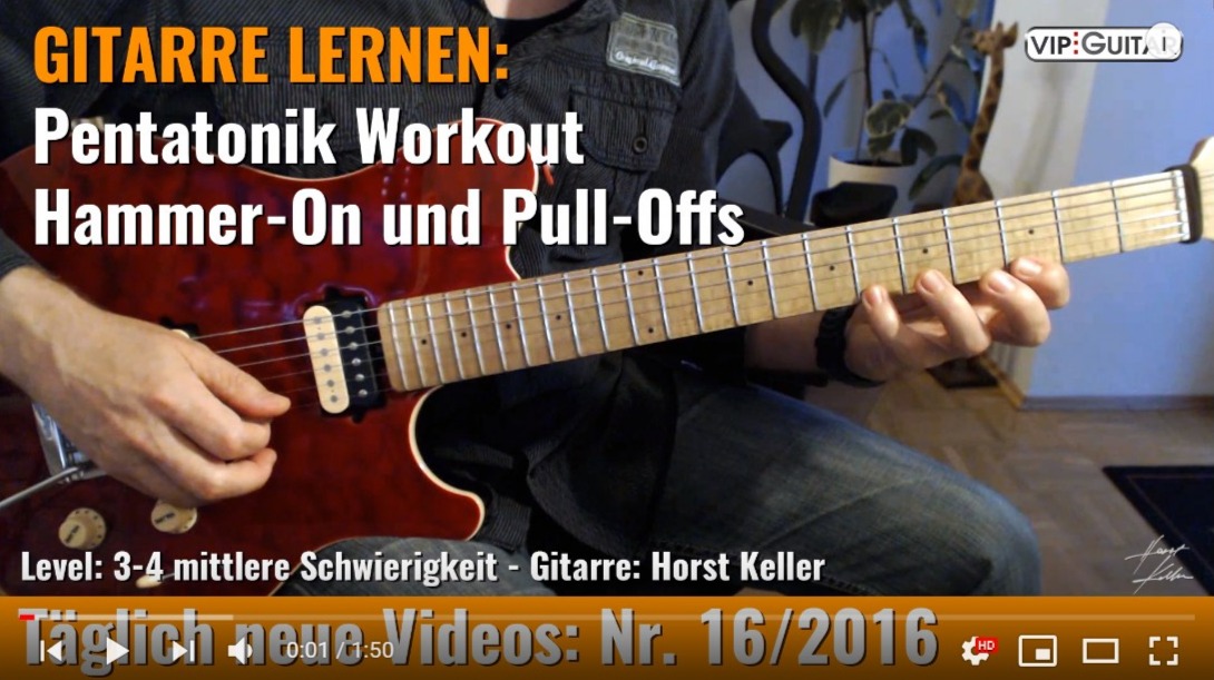 Pentatonik Workout: Hammer-On und Pull-Offs